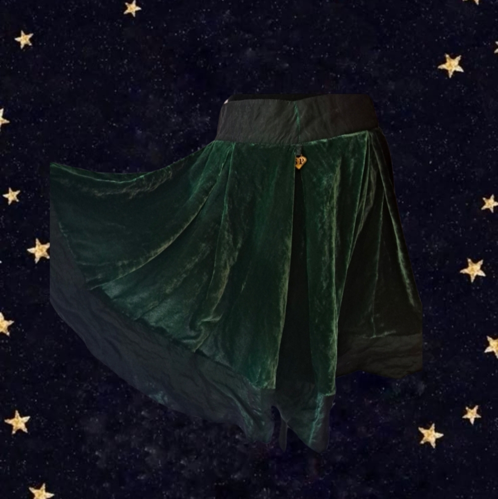 Green Velvet Skirt knee length